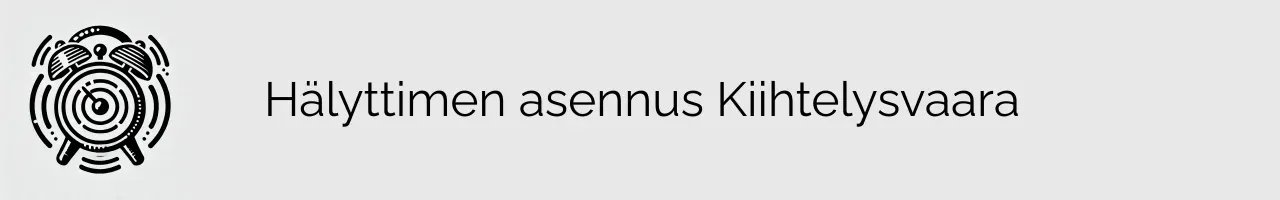 Hälyttimen asennus Kiihtelysvaara